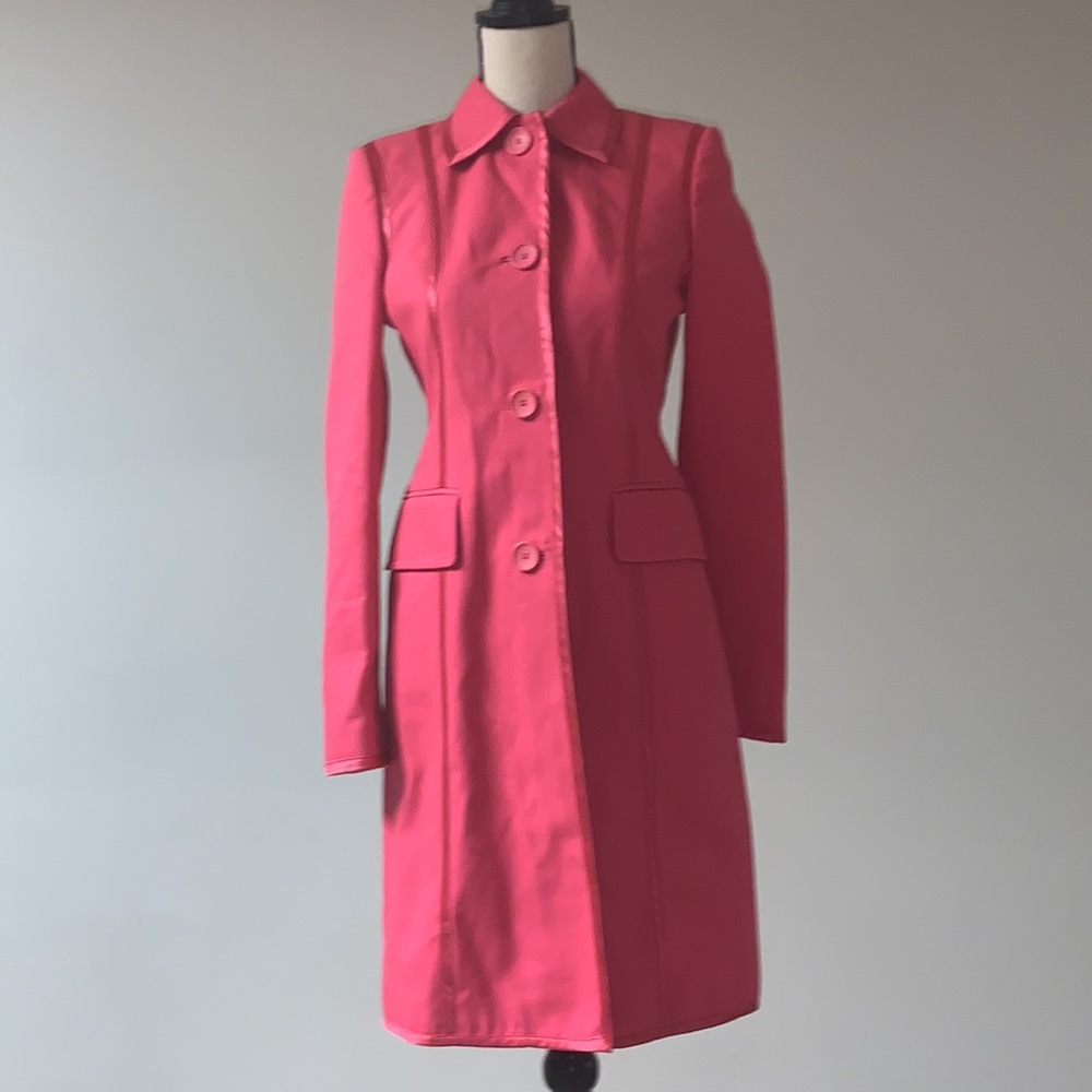 Banana Republic Hot Pink Trench Coat XS